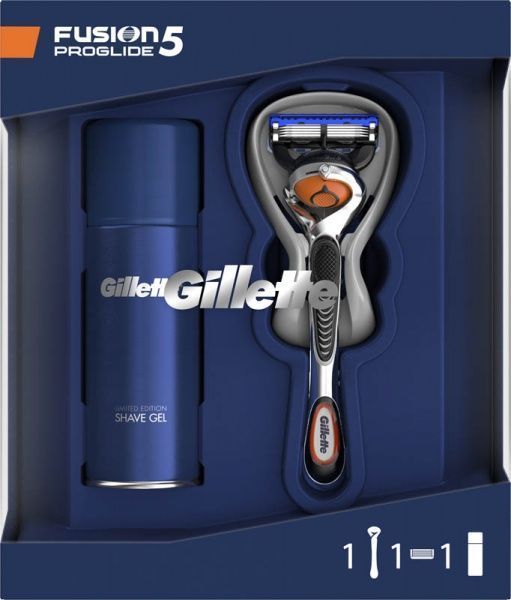 Подарунковий набір для чоловіків Gillette бритва Fusion5 ProGlide + гель для гоління