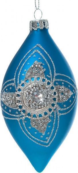 Ялинкова іграшка Дзиґа з квіткою 14 см 