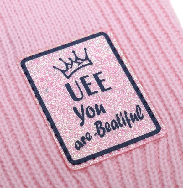 Шапочка дитяча для дівчинки Kraft+ 7561 р.52-54 світло-рожевий 