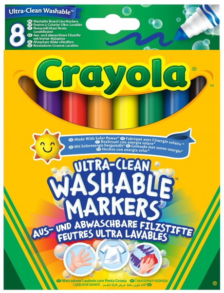 Набір фломастерів широка лінія (ultra-clean washable) 8 шт. Crayola