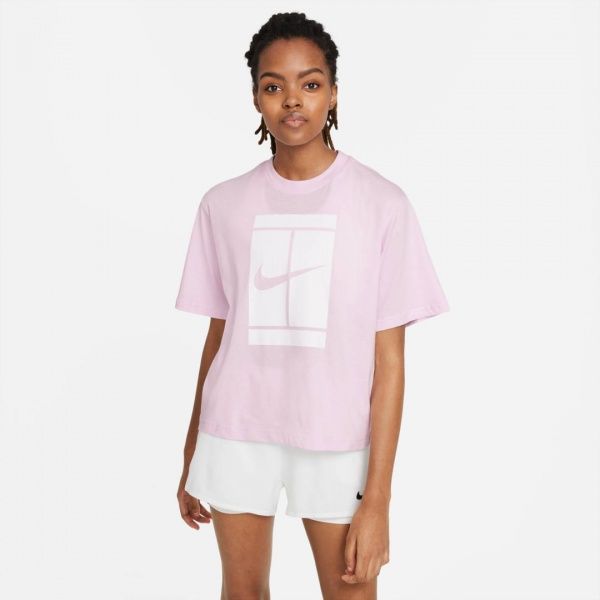 Футболка Nike W NKCT TEE SSNL COURT DJ6241-695 р. L рожевий