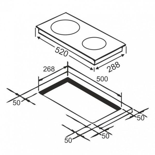 Варильна поверхня Grunhelm GPC 623 BE