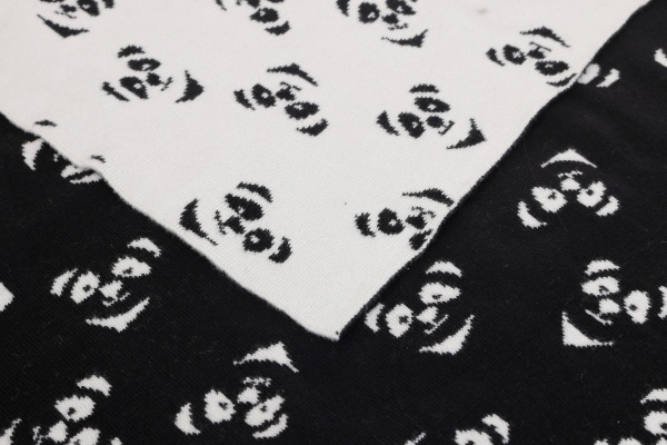 Плед Banian Панда 90x100 см молочный с принтом 