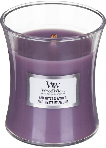 Свеча ароматическая Woodwick Mini Amethyst Amber 85 г 