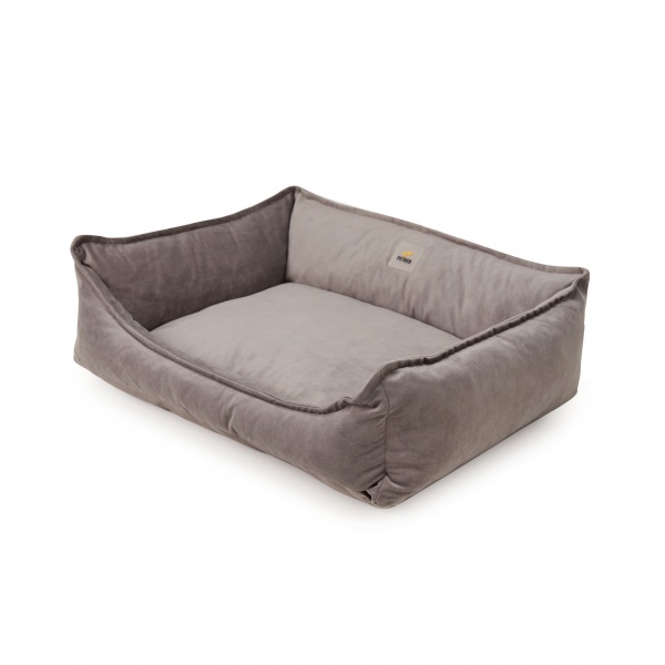 Лежак PETBED Velor Комфорт S 60x45x21 см темно-серый