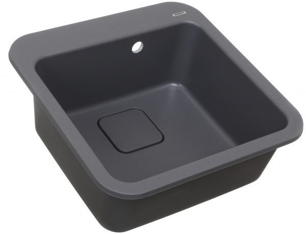 Мийка для кухні ScandiSPA Cube 500 сіра з сифоном 