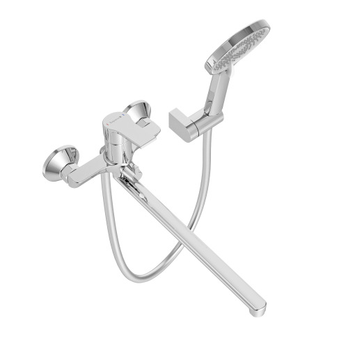 Смеситель для ванны Imprese WITOW L-излив 350 мм, з душовым гарнитуром, хром