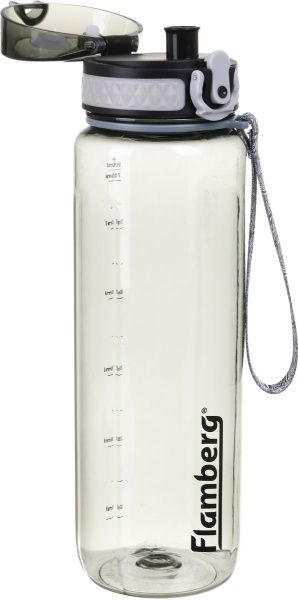 Пляшка для води Energy 900 мл сіра Flamberg