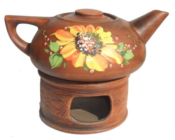 Чайник заварювальний Соняшник 700 мл Український гончарний посуд