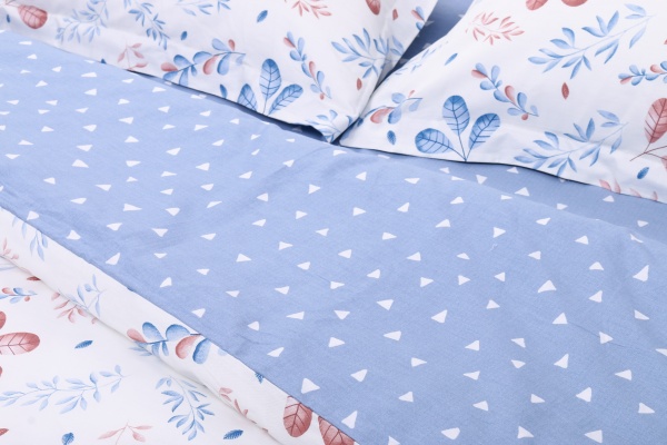 Комплект постільної білизни Натхнення 2 блакитний із білим Homeline 