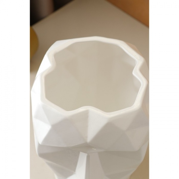 Ваза керамическая Nana ceramics Кай 28 см белый глянец 