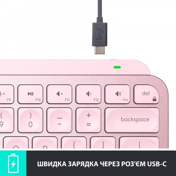 Клавиатура Logitech MX Keys Mini Minimalist Wireless Illuminated (L920-010500) rose 