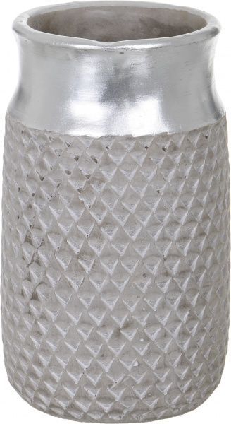 Ваза бетонная серая 14х24,5 см