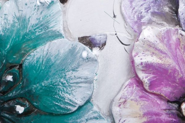 Картина Цветы фиолетовые 80x80 см 