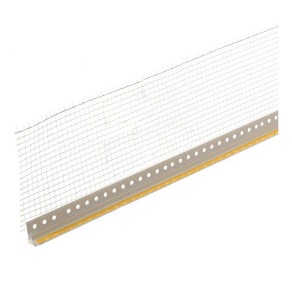 Уголок ПВХ для окон с сеткой 6 мм x 2,5 м