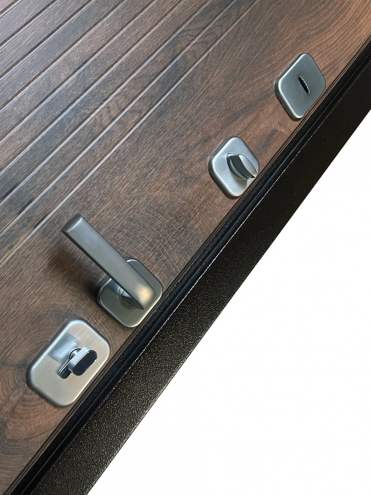 Дверь входная Двері БЦ Хотин (спил коньячный) медь 2050x960 мм левая