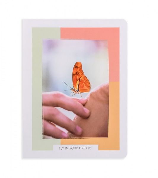 Комплект тетрадей Бабочки 48 листов в клетку золото 10 шт. Поділля