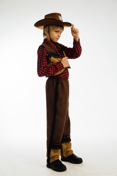 Костюм дитячий карнавальний КАРНАВАЛІЯ Ковбой 3-5 років р.110 коричневий 