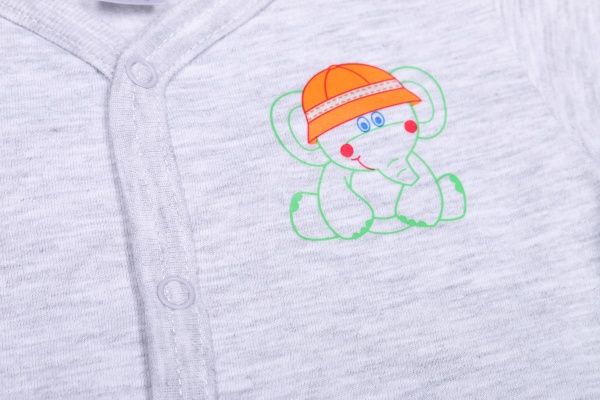 Боді дитяче для хлопчика Татошка р.74 сірий меланж м14251смл 