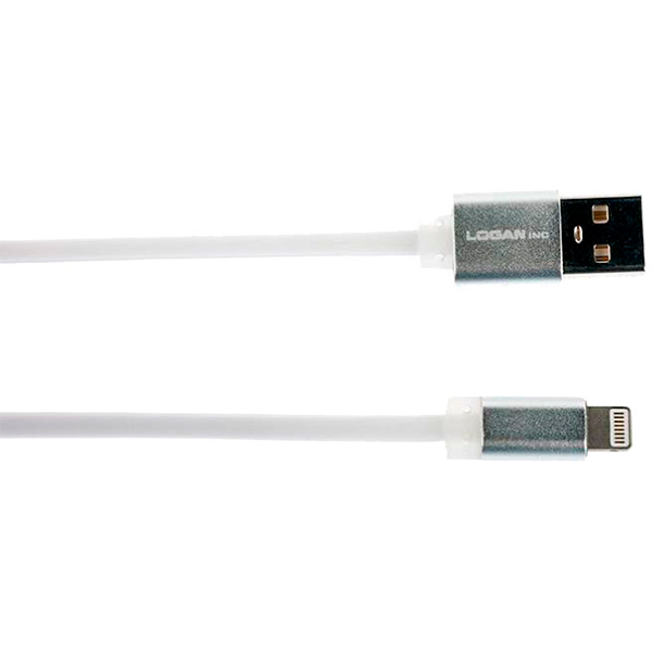 Кабель Logan USB – Apple Lightning 1 м белый (EL118-010WH) 