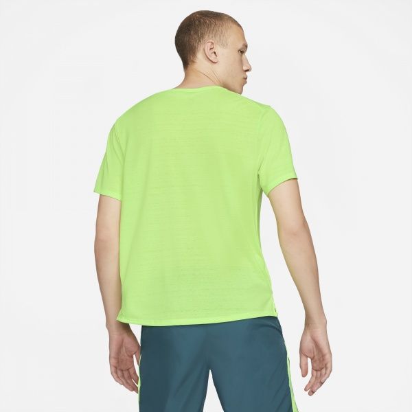 Футболка Nike M NK DF MILER TOP SS CU5992-358 р.S лайм