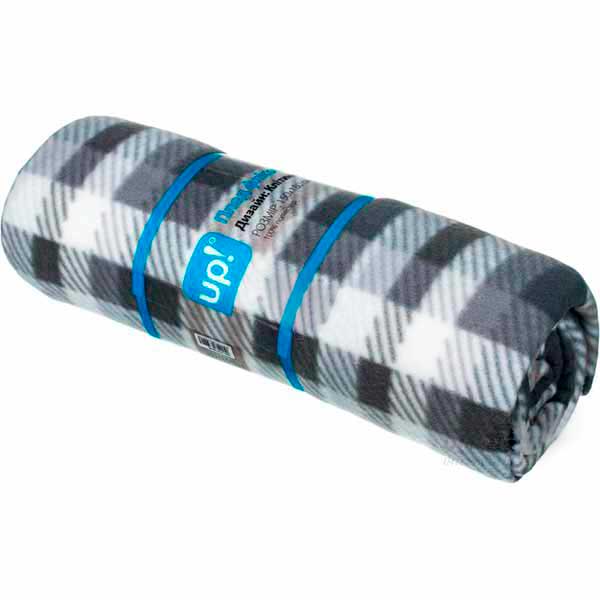 Плед Клеточка 150x180 см серый UP! (Underprice) 