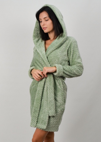 Халат домашний женский Roksana Assorty №1426/90098 р. 54 оливковый