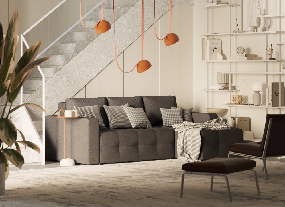 Диван кутовий SOFYNO ТВІСТ Alyaska 05 Shark правий сірий 2300x1500x820 мм