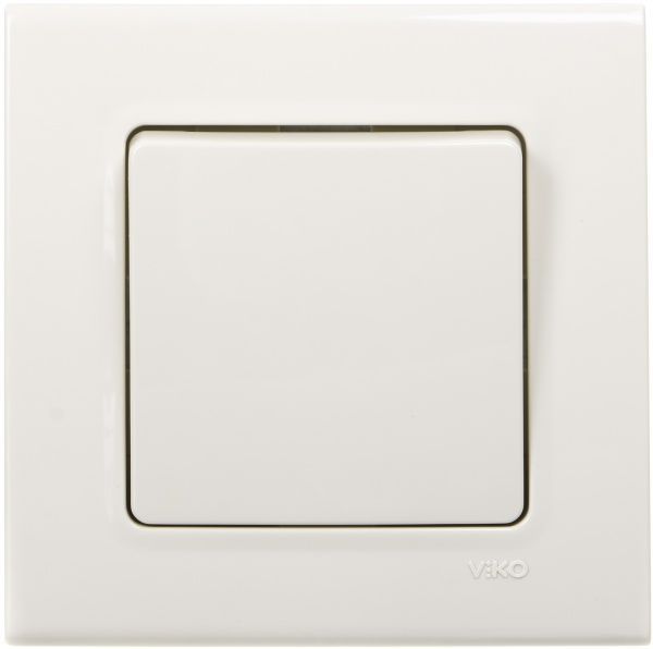 Вимикач одноклавішний Viko Linnera без підсвітки 10 А 250В кремовий 90401001
