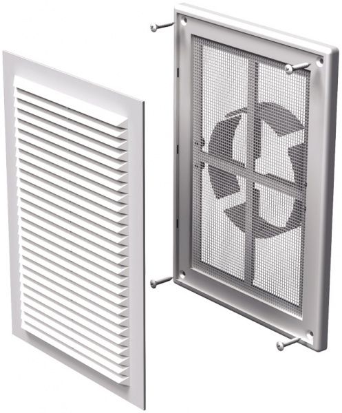 Решетка Вентс МВ 125 ВДМс пластик белый 