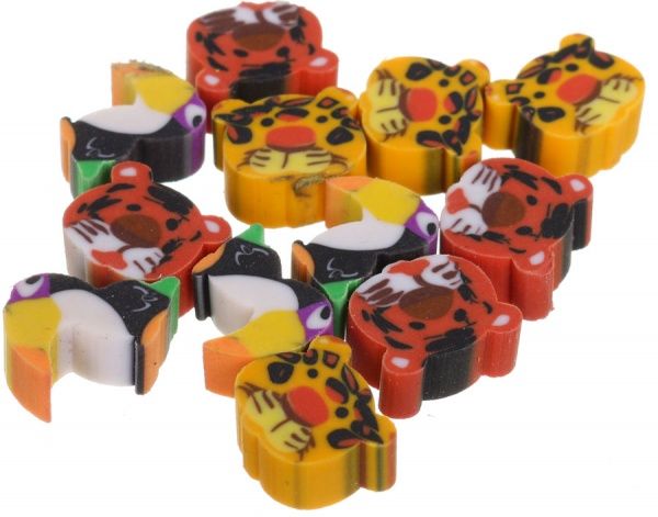 Набор ластиков Джунгли 12 шт.