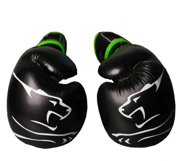 Боксерские перчатки PowerPlay р. 8 8oz 3018 черно-зеленый