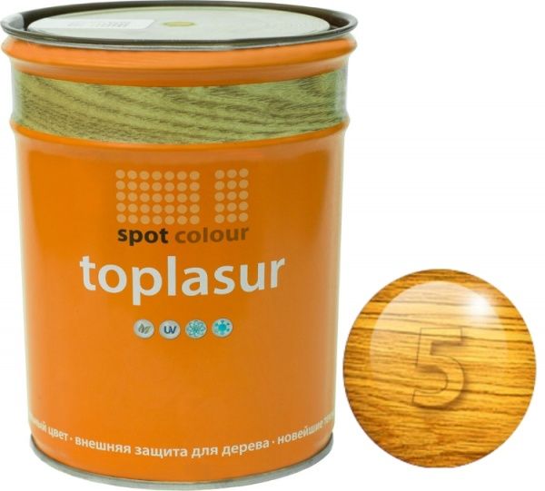 Лазурь Spot Colour Toplasur №5 орегон полуглянец 1 л