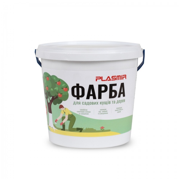 Краска садовая Plasmir для деревьев и кустов 14 кг