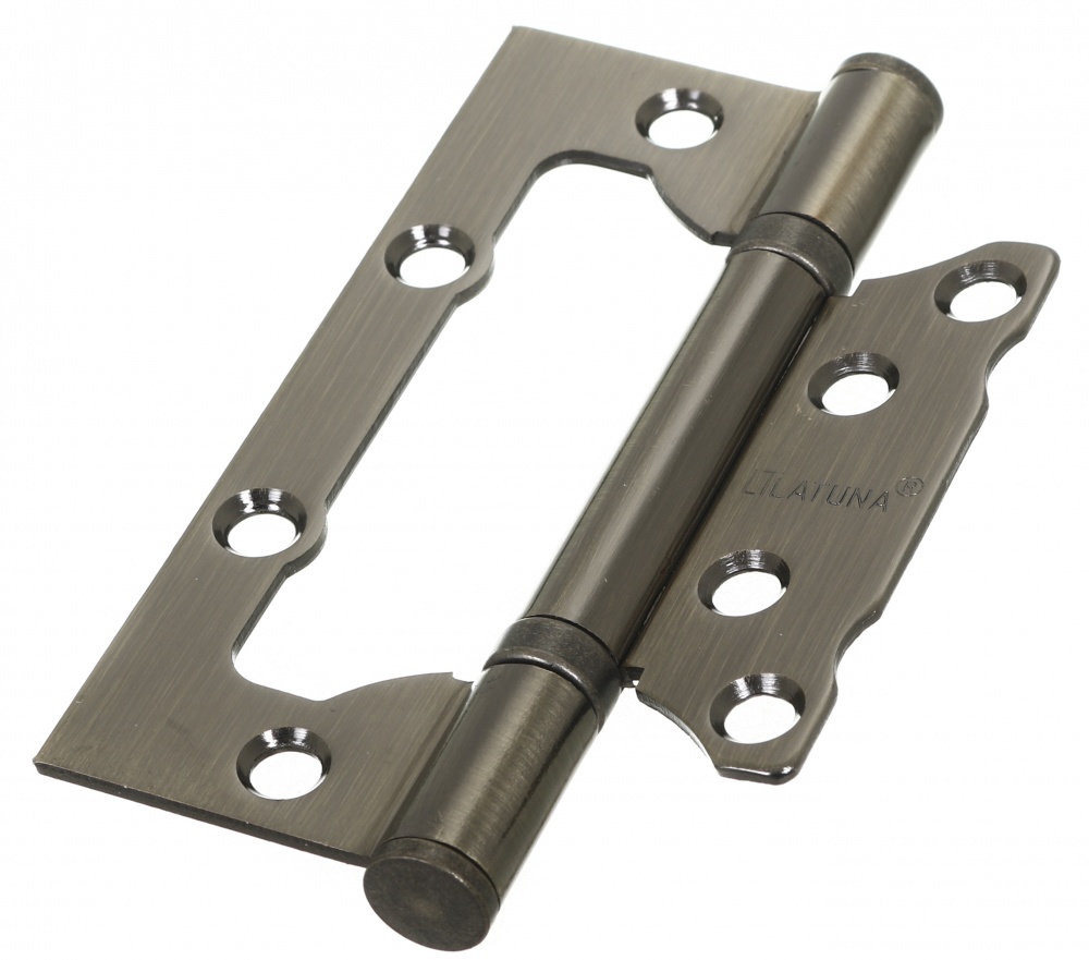 Петля Latuna для дверей накладная AB 100x42x2 мм старая бронза универсальная 2 шт.