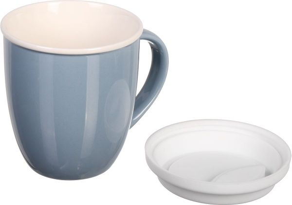 Чашка з кришкою Snug Gray 370 мл Fiora