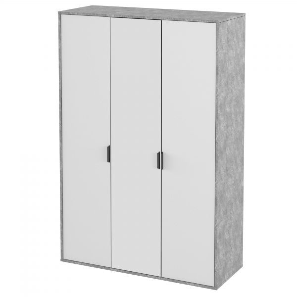 Шкаф для одежды Aqua Rodos Hennessy 3 д белый / серый 