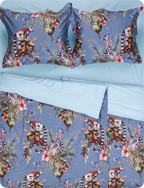 Комплект постільної білизни Bright jungle сімейний різнокольоровий 
