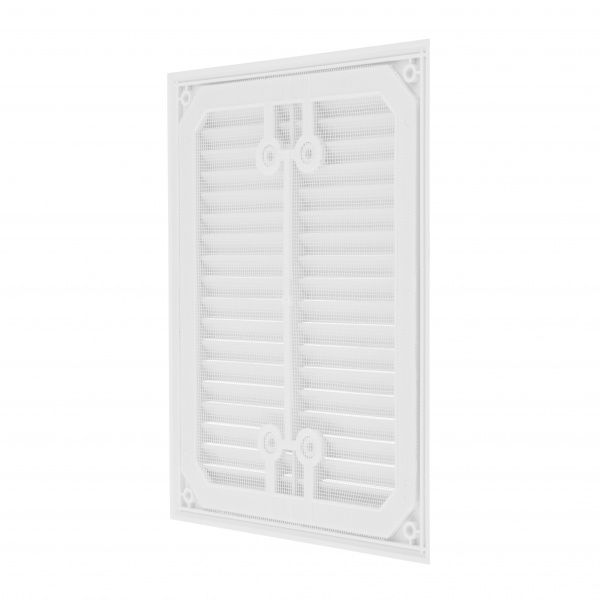 Решетка для вентиляции MiniMax с сеткой против насекомых БК 215 х 175 мм (1152) пластик белый 