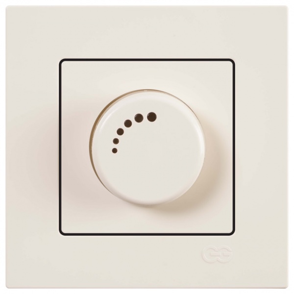 Светорегулятор поворотный Gunsan Eqona 1000 Вт IP20 IP крем 01 40 12 00 100 126