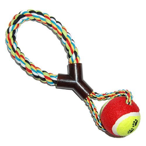 Канат 4Dog з ручкою та бавовняною кулькою