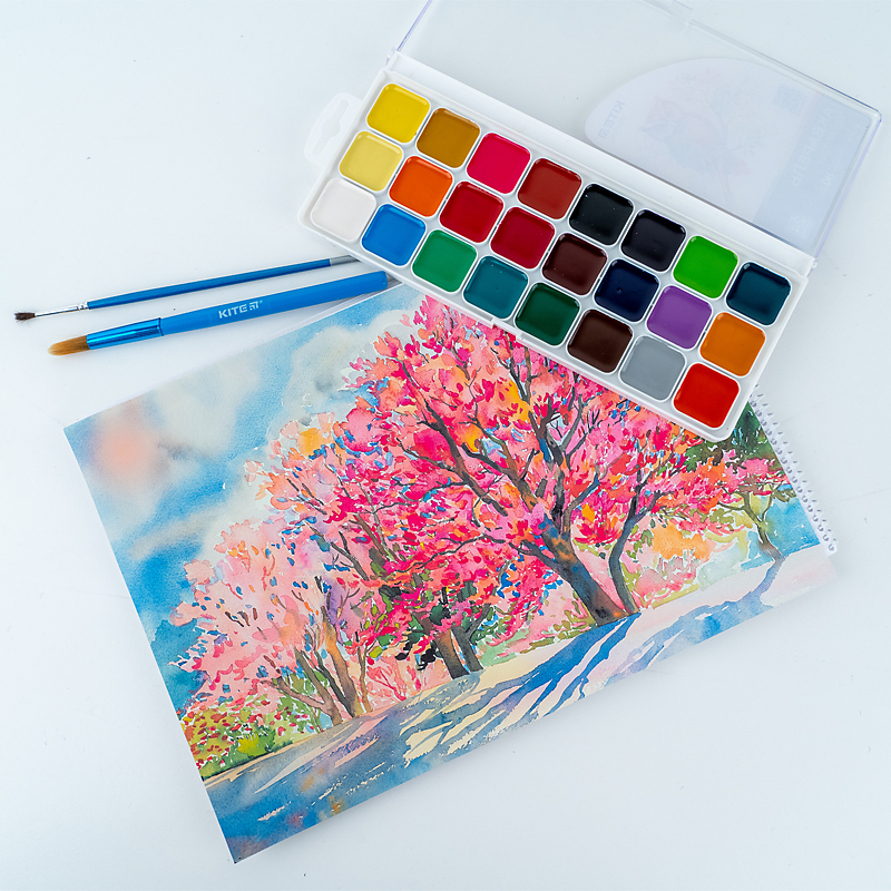 Фарби акварельні Classic 24 шт. K-442 KITE