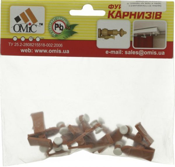 Прищіпка ОМіС с роликом 10 шт. набірний черешня 