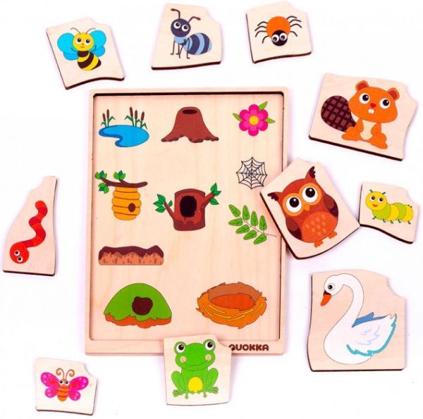 Пазл-вкладыш Quokka логический Кто здесь живет? (4820217310138)