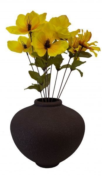 Ваза Юла шелк шоколад 21 см