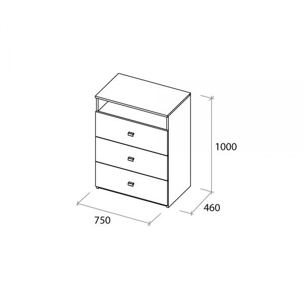 Комод Aqua Rodos Тessa севилья/антрацит 