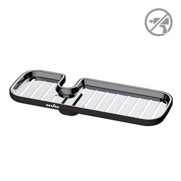 Полка MVM BP-23 черная с фиксатором 