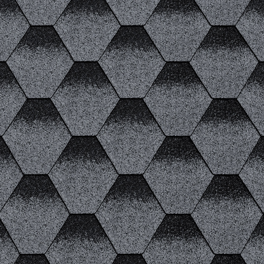 Битумная черепица MATIZOL® RESIDENCE сота графитовый оттененный 3 кв.