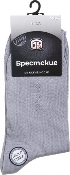 Шкарпетки чоловічі БЧК 2223 BASIC 013 р. 29 світло-сірий 