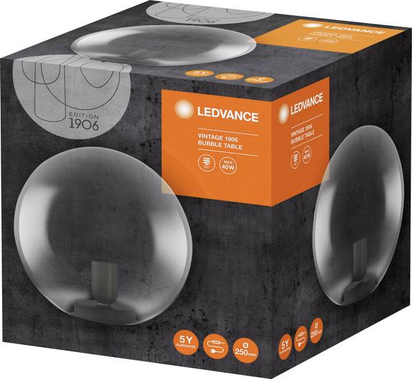 Настольная лампа декоративная Ledvance Vintage Edition 1906 Bubble 1x60 Вт E27 дымчато-серый 